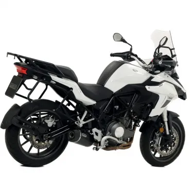 Arrow Benelli Trk 502 17 - 2020 Terminale Di Scarico Moto Marmitta Race-Tech Alluminio Nero Omologato