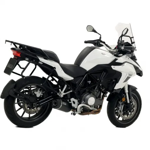 Arrow Benelli Trk 502 17 - 2020 Terminale Di Scarico Moto Marmitta Race-Tech Alluminio Nero Omologato