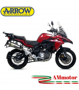 Arrow Benelli Trk 502 X 18 - 2020 Terminale Di Scarico Moto Marmitta Race-Tech Titanio Omologato