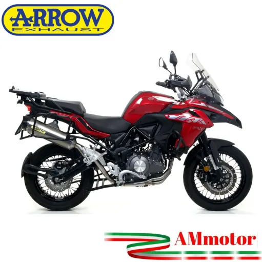 Arrow Benelli Trk 502 X 18 - 2020 Terminale Di Scarico Moto Marmitta Race-Tech Titanio Omologato