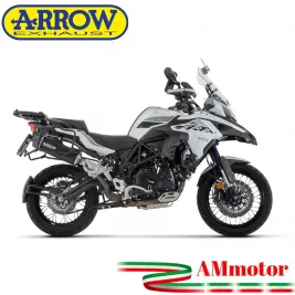 Arrow Benelli Trk 502 X 21 - 2023 Terminale Di Scarico Moto Marmitta Indy Race Evo Alluminio Nero Omologato