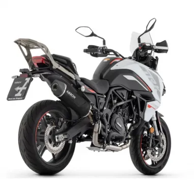 Arrow Benelli Trk 702 / 702X Terminale Di Scarico Moto Marmitta Indy Race Evo Alluminio Nero Omologato