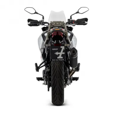 Arrow Benelli Trk 702 / 702X Terminale Di Scarico Moto Marmitta Indy Race Evo Alluminio Nero Omologato