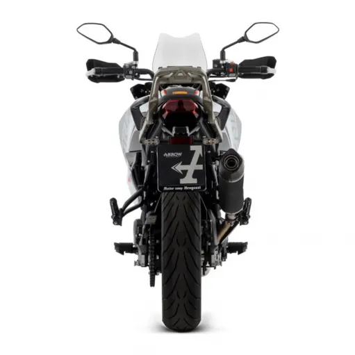 Arrow Benelli Trk 702 / 702X Terminale Di Scarico Moto Marmitta Indy Race Evo Alluminio Nero Omologato