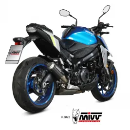 Mivv Suzuki Gsx-S 950 Terminale Di Scarico Moto Marmitta MK3 Carbonio Omologato 2