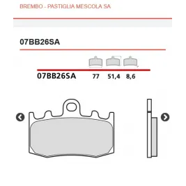 4 Pastiglie Freno Brembo Bmw R 1100 S Moto Mescola Anteriori Sinterizzate 2