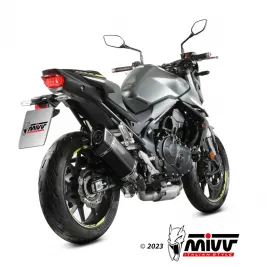 Mivv Honda Hornet 750 CB Terminale Di Scarico Moto Marmitta SR-1 Inox Nero Omologato 2