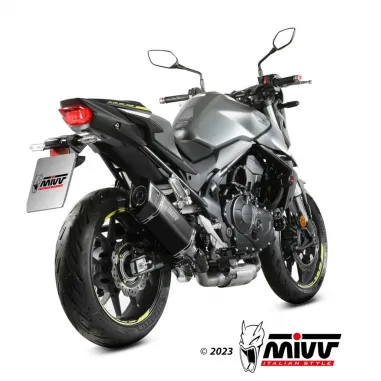 Mivv Honda Hornet 750 CB Terminale Di Scarico Moto Marmitta SR-1 Inox Nero Omologato
