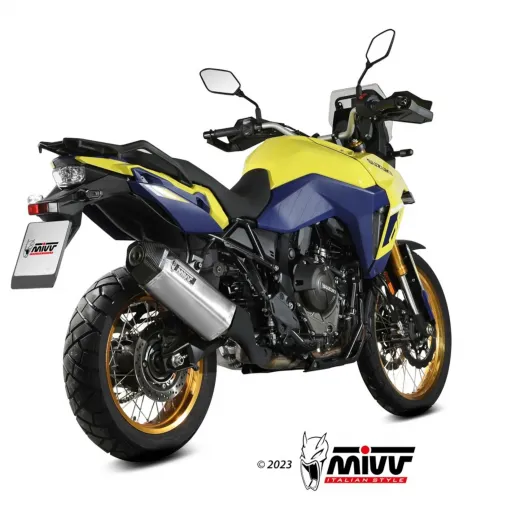 Mivv Suzuki V-Strom 800 DE Terminale Di Scarico Moto Marmitta Speed Edge Inox Omologato