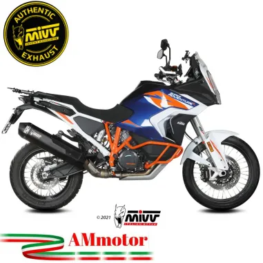 Mivv Ktm Super Adventure Adventure 1290 R / S Terminale Di Scarico Moto Marmitta Speed Edge Nero Omologato