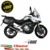 Mivv CF Moto 650MT Terminale Di Scarico Marmitta Ovale Inox Nero Fondello Carbonio