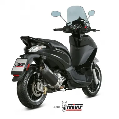 Mivv Piaggio Beverly 300 Terminale Di Scarico Per Scooter Mover Inox Nero