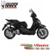 Mivv Piaggio Beverly 300 Terminale Di Scarico Per Scooter Mover Inox Nero