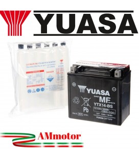 Batteria Yuasa YTX14-BS Per Moto Ricambio Avviamento