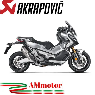 Akrapovic Honda X-Adv 750 Terminale Di Scarico Slip-On Line Titanio Moto Scooter Omologato