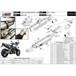 Mivv Aprilia Dorsoduro 1200 Terminali Di Scarico Per Moto Marmitte Suono Inox Nero 2