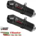 Mivv Aprilia Pegaso Strada 650 Terminali Di Scarico Per Moto Marmitte Oval Carbon Cap