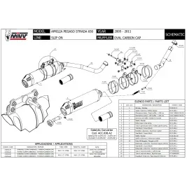 Mivv Aprilia Pegaso Strada 650 Terminali Di Scarico Per Moto Marmitte Oval Carbon Cap 2