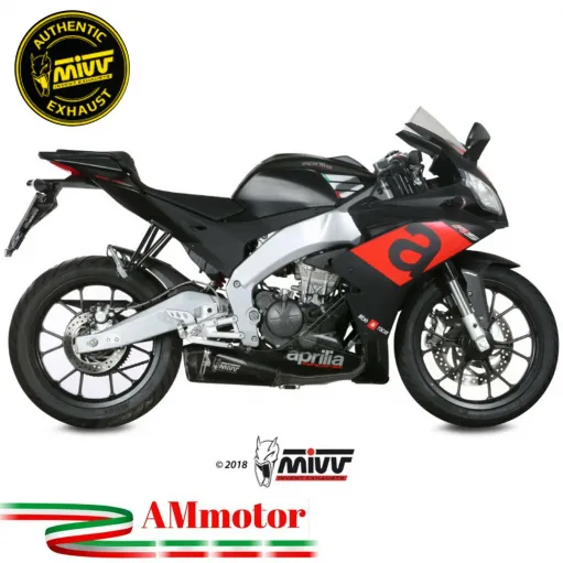 Mivv Aprilia RS 125 17 - 2020 Terminale Di Scarico Moto Marmitta Delta Race Inox Nero
