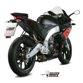 Mivv Aprilia RS 125 17 - 2020 Terminale Di Scarico Moto Marmitta Delta Race Inox Nero 2