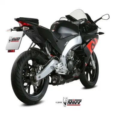 Mivv Aprilia RS 125 17 - 2020 Terminale Di Scarico Moto Marmitta Delta Race Inox Nero