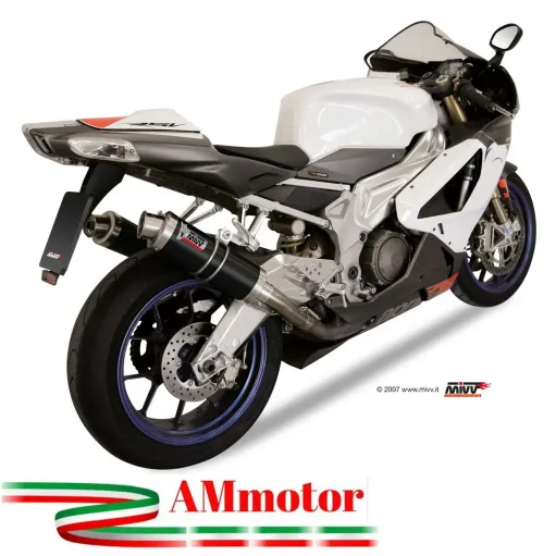 Mivv Aprilia Rsv 1000 04 - 2008 Terminali Di Scarico Per Moto Marmitte GP Inox Nero