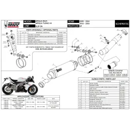 Mivv Aprilia Rsv4 09 - 2016 Terminale Di Scarico Per Moto Marmitta GP Carbonio 2