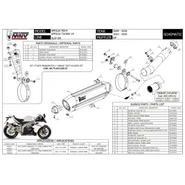 Mivv Aprilia Rsv4 09 - 2016 Terminale Di Scarico Per Moto Marmitta Suono Inox Nero 2