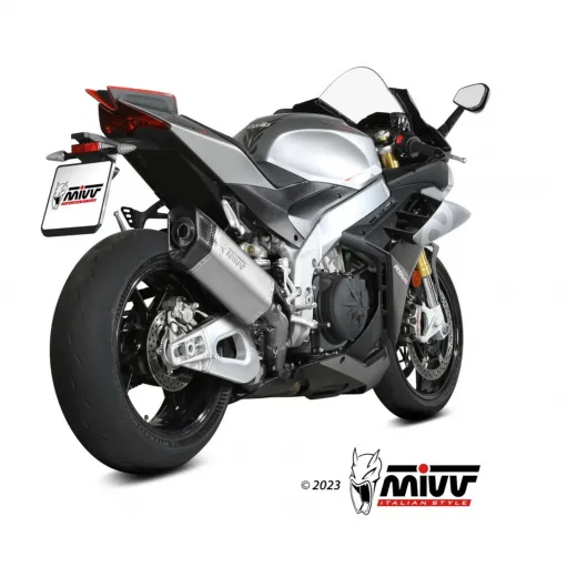 Mivv Aprilia Rsv4 21 - 2023 Terminale Di Scarico Per Moto Marmitta SR-1 Titanio