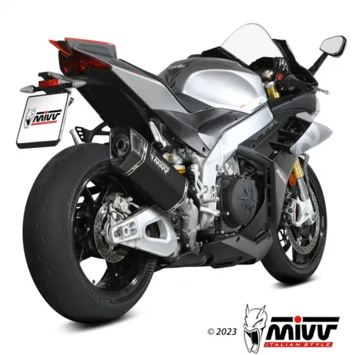 Mivv Aprilia Rsv4 21 - 2023 Terminale Di Scarico Per Moto Marmitta SR-1 Titanio Nero