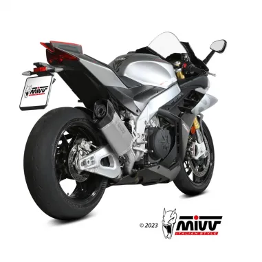 Mivv Aprilia Rsv4 21 - 2023 Terminale Di Scarico Per Moto Marmitta SR-1 Titanio Racing