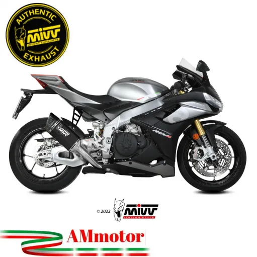 Mivv Aprilia Rsv4 21 - 2023 Terminale Di Scarico Per Moto Marmitta SR-1 Titanio Nero Racing