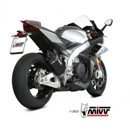 Mivv Aprilia Rsv4 21 - 2023 Terminale Di Scarico Per Moto Marmitta SR-1 Titanio Nero Racing 2