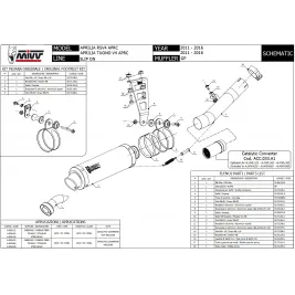 Mivv Aprilia Rsv4 Aprc 09 - 2016 Terminale Di Scarico Per Moto Marmitta GP Inox Nero 2