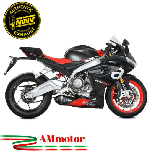 Scarico Completo Mivv Aprilia RS 660 Terminale Moto Delta Race Inox Nero