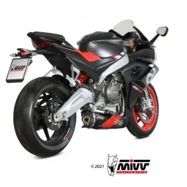 Scarico Completo Mivv Aprilia RS 660 Terminale Moto Delta Race Inox Nero 2