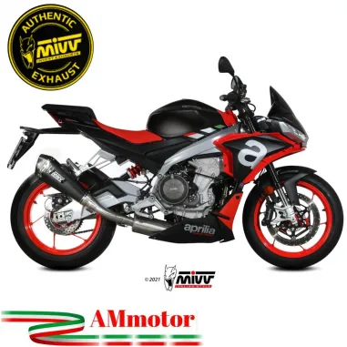 Scarico Completo Mivv Aprilia Tuono 660 Terminale Per Moto Delta Race Carbonio