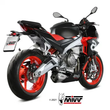 Scarico Completo Mivv Aprilia Tuono 660 Terminale Per Moto Delta Race Inox