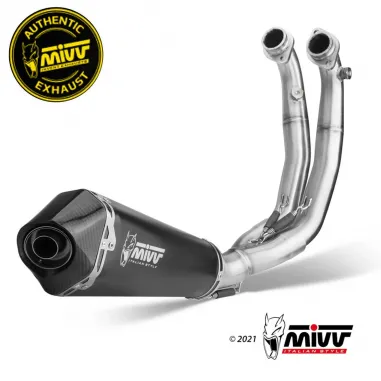 Scarico Completo Mivv Aprilia Tuono 660 Terminale Per Moto Delta Race Inox Nero