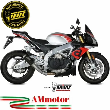 Mivv Aprilia Tuono V4 1100 18 - 2020 Terminale Di Scarico Moto Marmitta MK3 Inox Nero