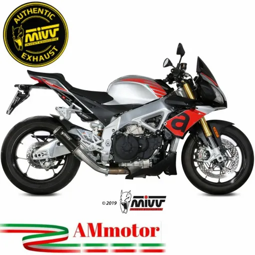 Mivv Aprilia Tuono V4 1100 18 - 2020 Terminale Di Scarico Moto Marmitta MK3 Inox Nero