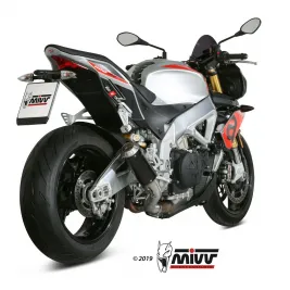 Mivv Aprilia Tuono V4 1100 18 - 2020 Terminale Di Scarico Moto Marmitta MK3 Inox Nero 2