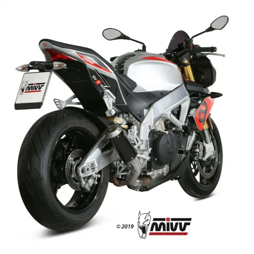 Mivv Aprilia Tuono V4 1100 18 - 2020 Terminale Di Scarico Moto Marmitta MK3 Inox Nero