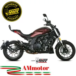 Mivv Benelli 502C Terminale Di Scarico Per Moto Marmitta Double Gun Inox Nero