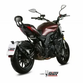 Mivv Benelli 502C Terminale Di Scarico Per Moto Marmitta Double Gun Inox Nero 2