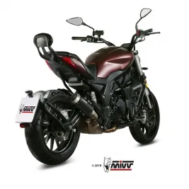 Mivv Benelli 502C Terminale Di Scarico Per Moto Marmitta Mk3 Inox Nero 2