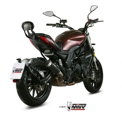Mivv Benelli 502C Terminale Di Scarico Per Moto Marmitta Mk3 Inox Nero