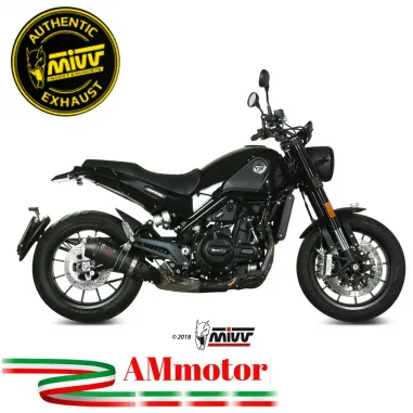 Mivv Benelli Leoncino 500 Terminale Di Scarico Per Moto Marmitta Oval Carbon Cap