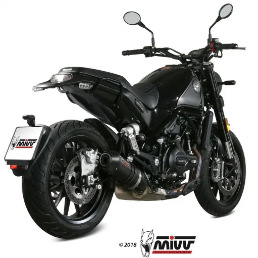 Mivv Benelli Leoncino 500 Terminale Di Scarico Per Moto Marmitta Oval Carbon Cap