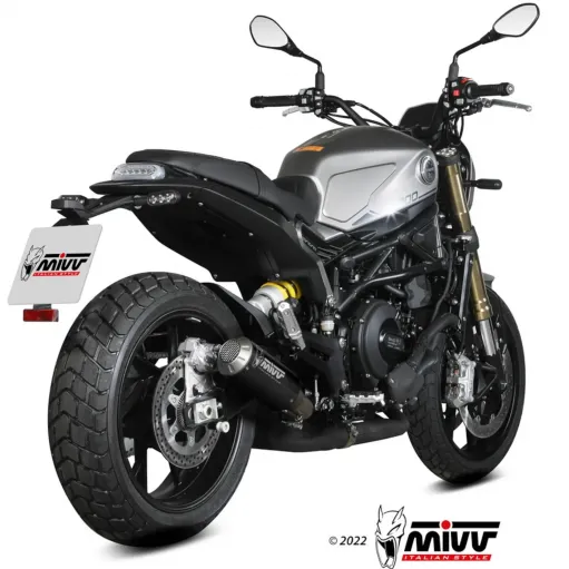 Mivv Benelli Leoncino 800 Terminale Di Scarico Per Moto Marmitta Mk3 Inox Nero